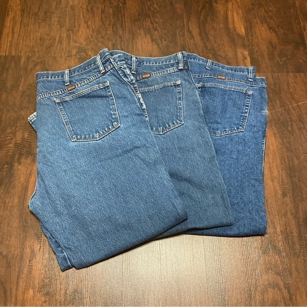 RUSTLER JEANS 3 Pairs of Men’s Vintage 90s relaxed fit denims size 44x30 GUC